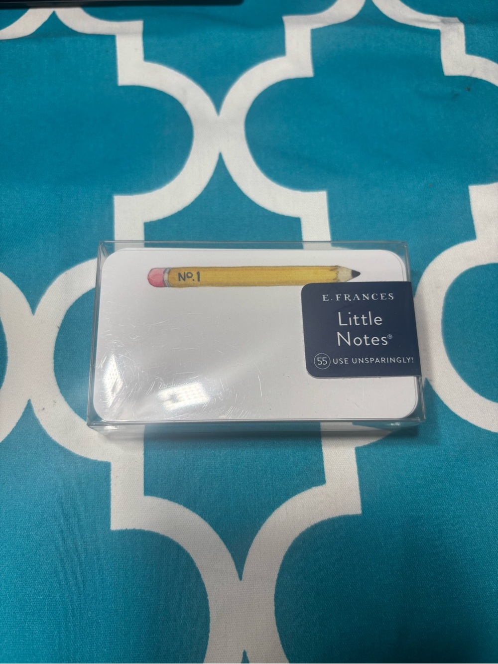 New Little Notes Pencil Design - White Note Cards (55)